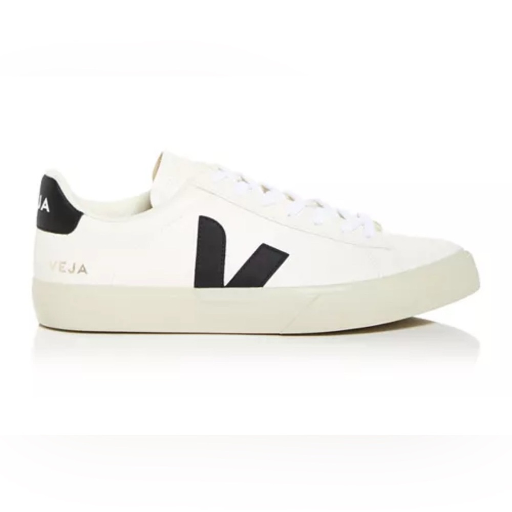 Veja White Sneakers with Black V Logo